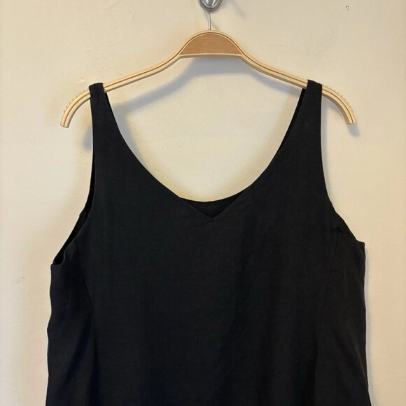 EILEEN FISHER Dress 100% Irish Linen Tank Sheath M Lagenlook Minimalist - Picture 5 of 8